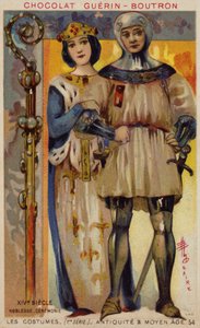 Costume cérémonial de la noblesse, 14ème siècle - French School